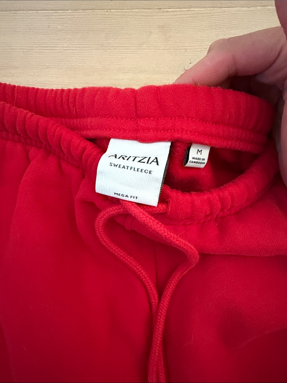Aritzia Red Mega Fit Sweatfleece Sweatpants - Picture 2 of 4